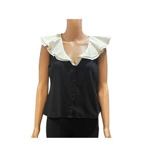 Marc New York Andrew Marc Sleeveless Ruffle Medium
